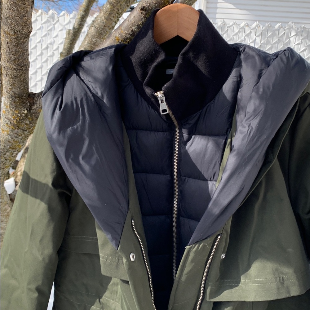 🥰🥰🥰 SOIA & KYO Samara-TD Semi-Fitted Classic Down Coat with Hood, size M - Picture 11 of 16